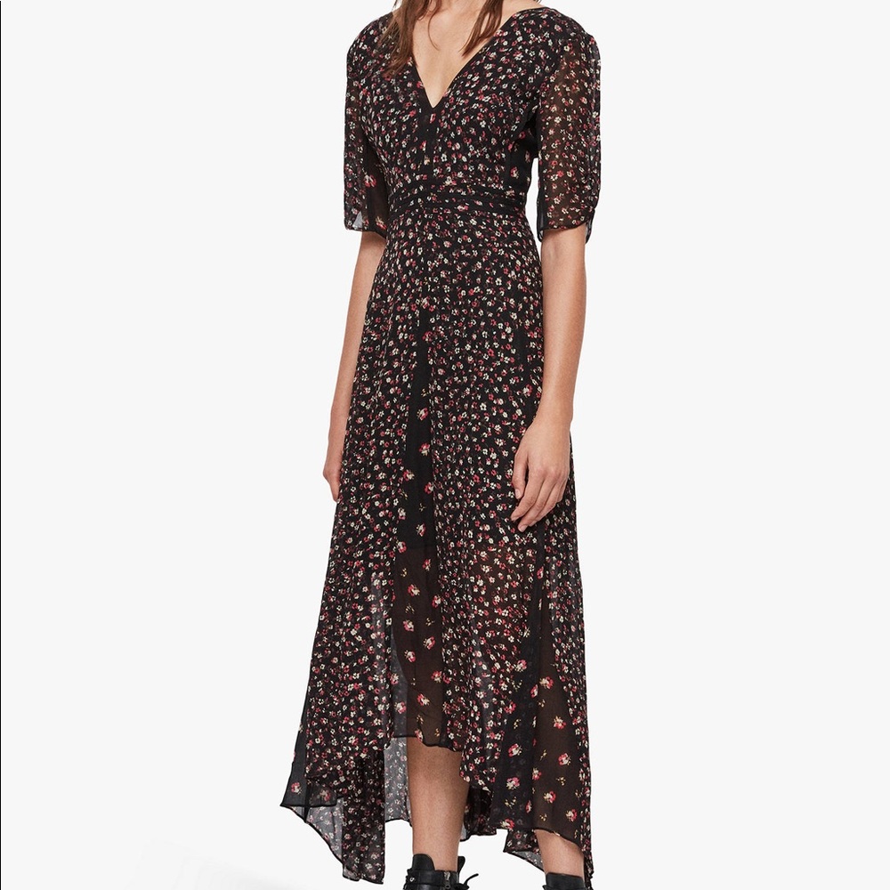 NWT ALLSAINTS Macella Ditz Dress. Size US 0(UK 4)